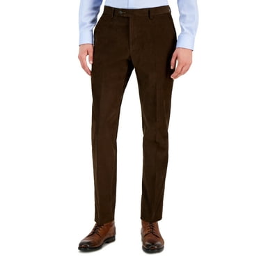 Tommy Hilfiger Men’s Modern-Fit Solid Corduroy Pants, Brown, 36×32
