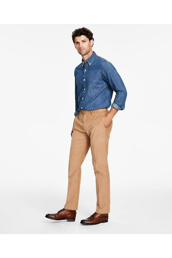 Mens Modern-Fit Solid Corduroy Pants, Tan, 3634