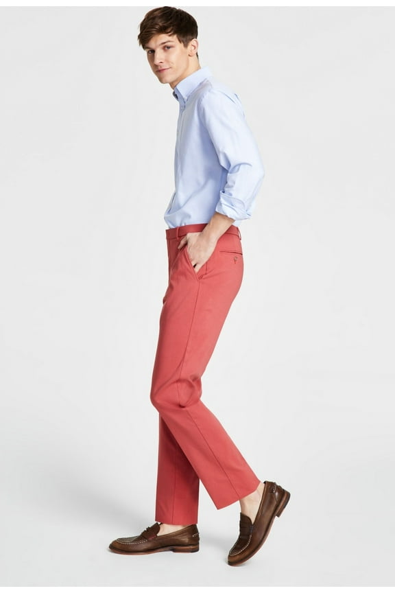 Men's Modern Fit Th Flex Stretch Comfort Pants Red Size 36X30