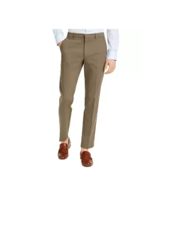 Mens Modern-Fit Th Flex Stretch Comfort Solid Performance Pants (Olive 3230)