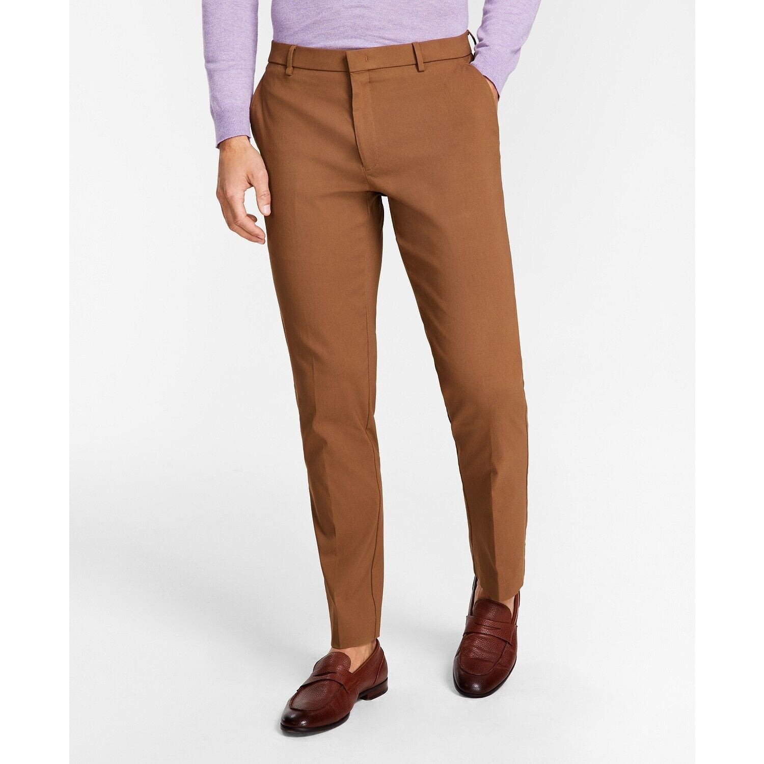 Tommy Hilfiger Men's Modern Fit Th Flex Stretch Solid Pants Camel 32 x ...
