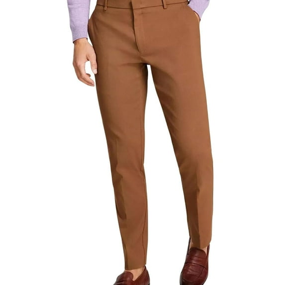 Tommy Hilfiger Men's Modern Fit Th Flex Stretch Solid Performance Pants Camel 33 x 32