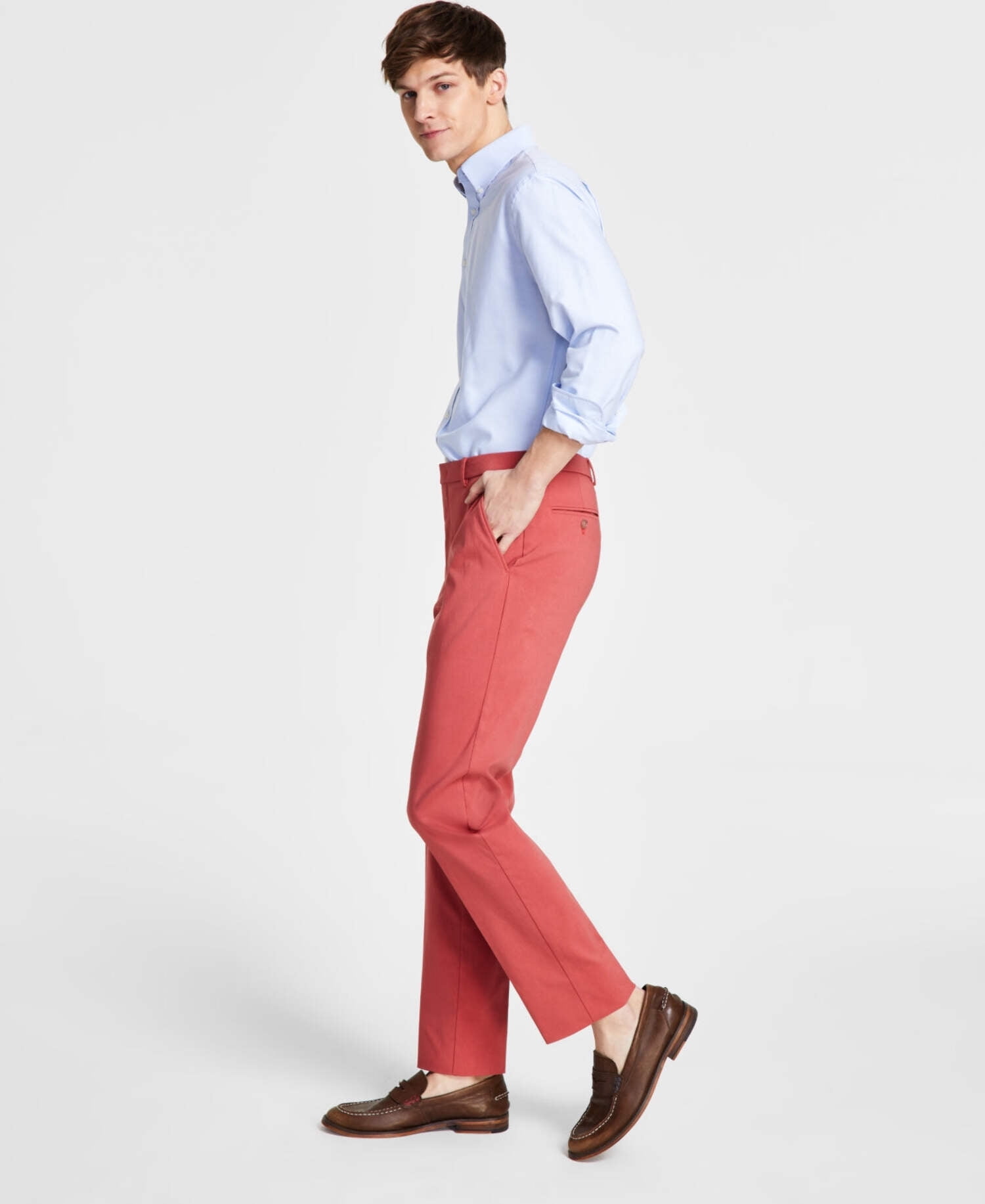 Tommy Hilfiger Men's Modern-Fit Th Flex Stretch Solid Performance Pants ...