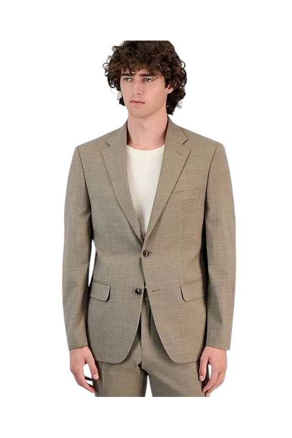 Mens Modern fit Wool Suit Jacket Blazer 42 R Tan Light Brown