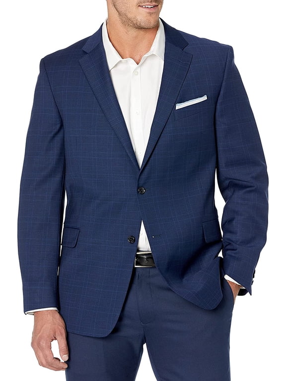 Men's Modern Fit Th Flex Stretch Suit Jackets Blue Size 38