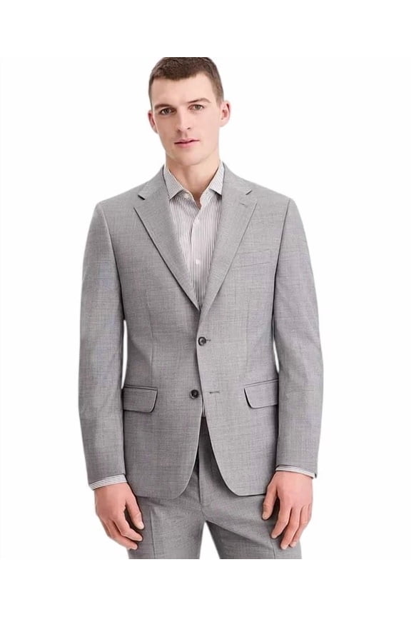 Men's Modern-Fit Wool Th-Flex Stretch Suit Separates Jacket - Light Grey