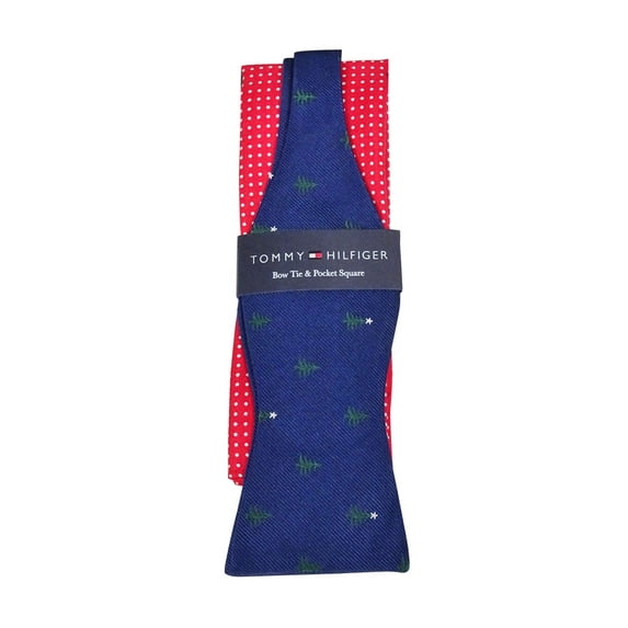Tommy Hilfiger Men's Navy & Red Novelty Box Set Tie