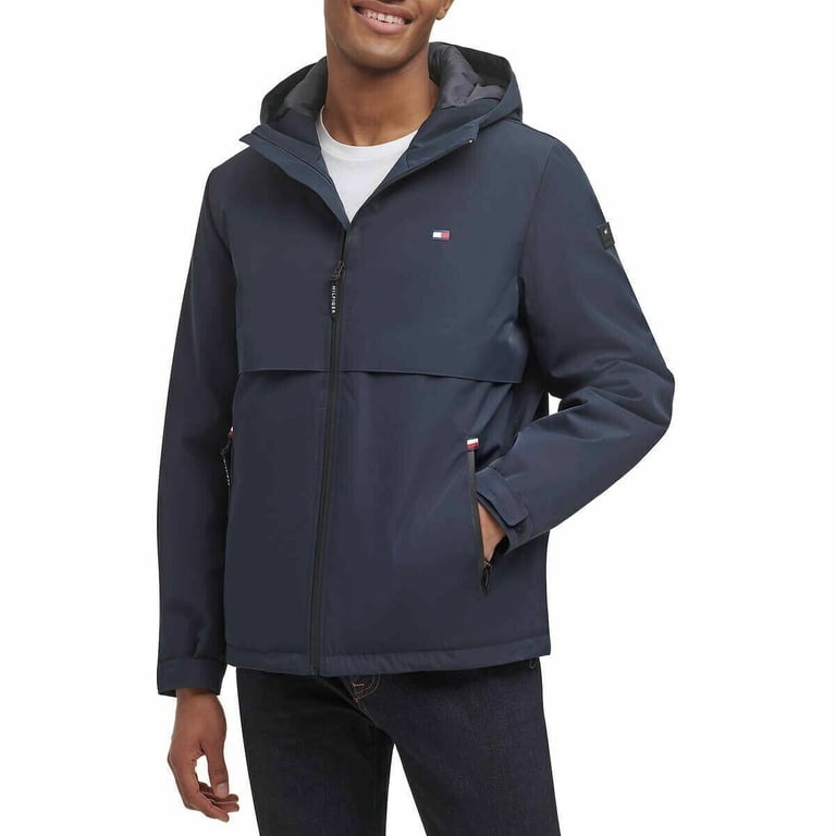 Tommy Hilfiger Men's Performance Hooded Jacket, Navy XL Tommy Hilfiger Men's Performance Hooded Jacket, Navy XL