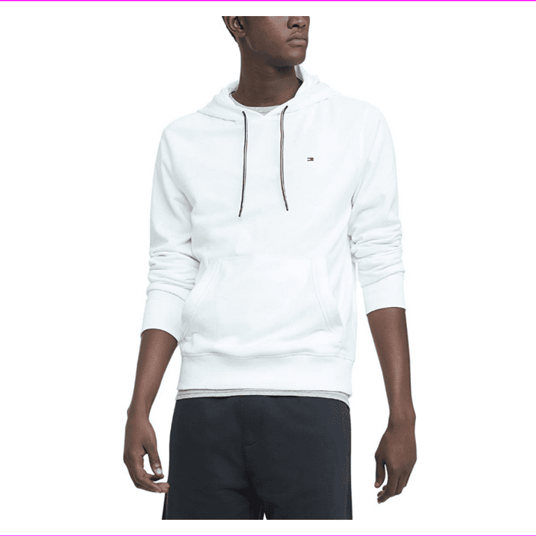 Tommy hilfiger white hoodie sale hot sale