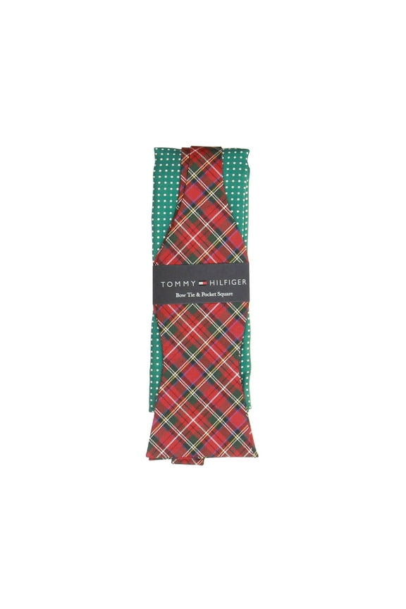 Men's Red Plaid Box Set Tie