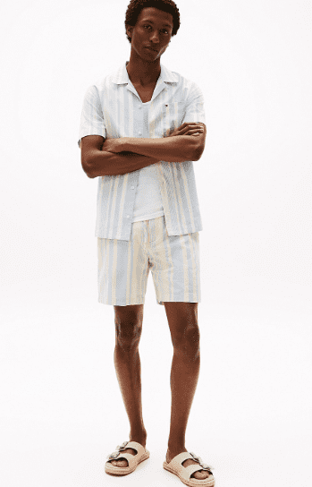 tommy hilfiger dress shorts Tommy Hilfiger Men's Regular Fit 8" Garment-Dyed Short - Blue