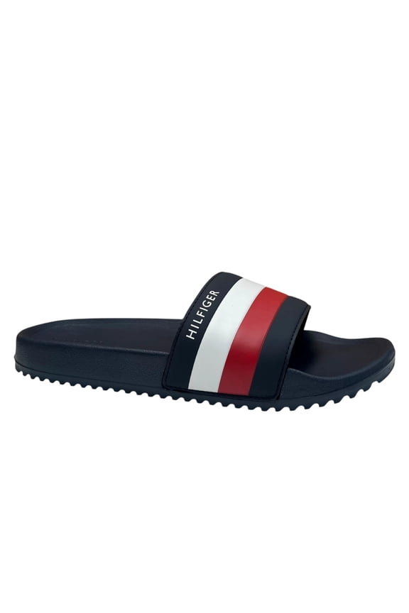 Men's Rozi Slide Sandals Size 10 Navy Blue/Multi Slip-On