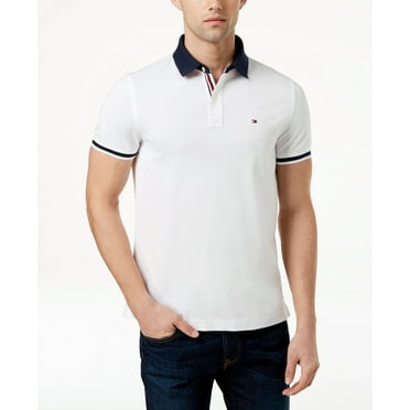 Tommy Hilfiger Men's Sanders Polo Custom Fit T-Shirt Bright White 78A6535 112