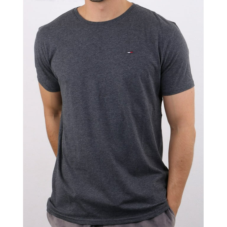 Tommy Hilfiger Men\'s Short Sleeve Crewneck T Shirt. Charcoal. Size Medium