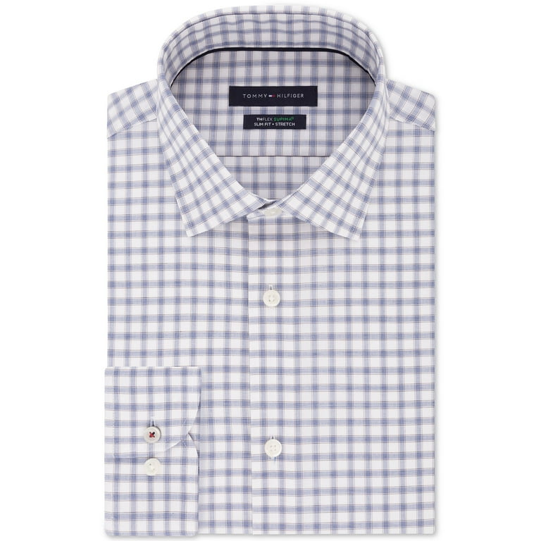 tommy hilfiger men's slim fit dress shirts