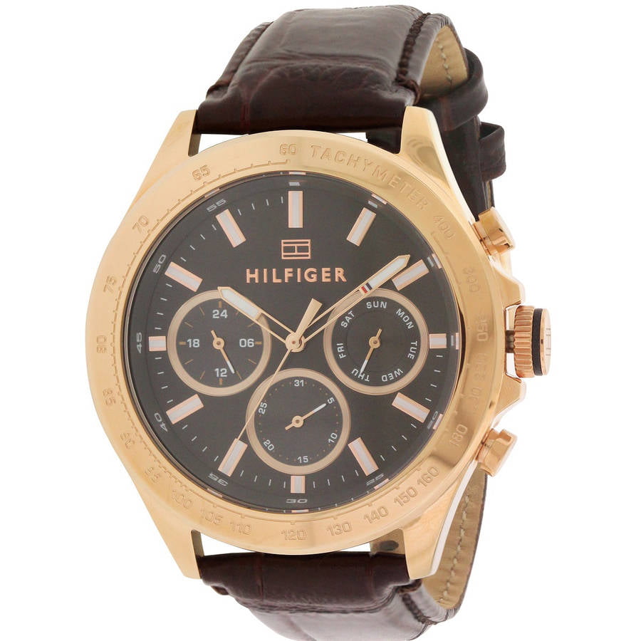 begynde Tilsvarende Henholdsvis Tommy Hilfiger Men's Sophisticated Sport Leather Chronograph Watch, 1791225  - Walmart.com