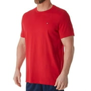 TOMMY HILFIGER Men's T-Shirt Short Sleeve Flag Cotton Crew Neck Tee 09T3139, Red, S