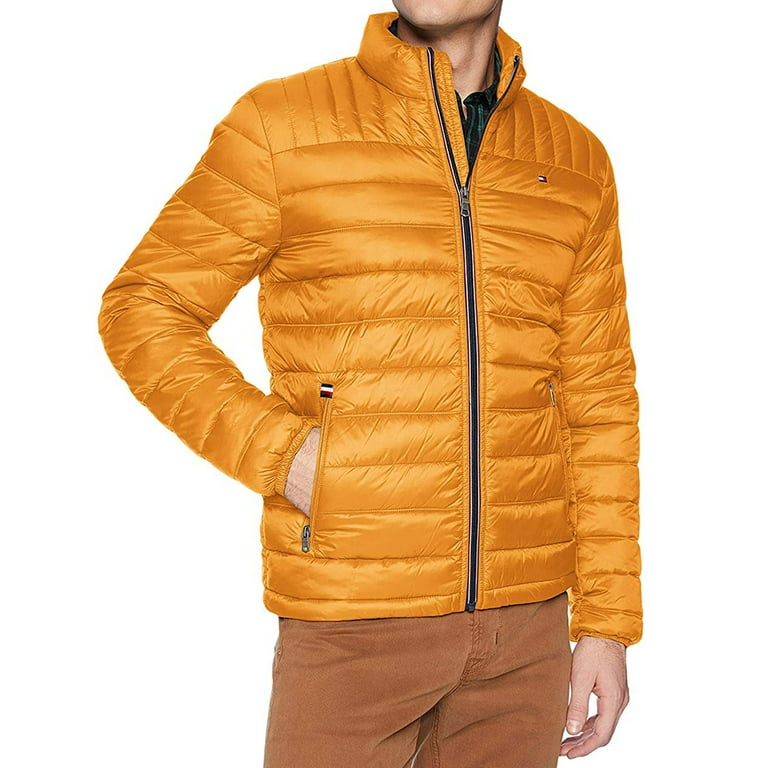Tommy Hilfiger Men s Ultra Loft Mock Neck Packable Puffer Coat Gold 2XL Walmart