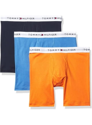 Tommy Hilfiger Mens 3-Pack Cotton Stretch Boxer Brief Soft Blue Medium 