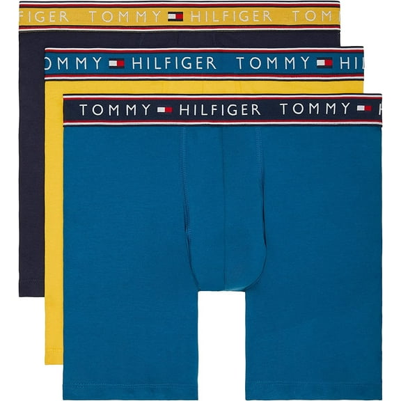 Tommy Hilfiger Men's Cotton Stretch Boxer Brief Multipack, Regatta, Medium