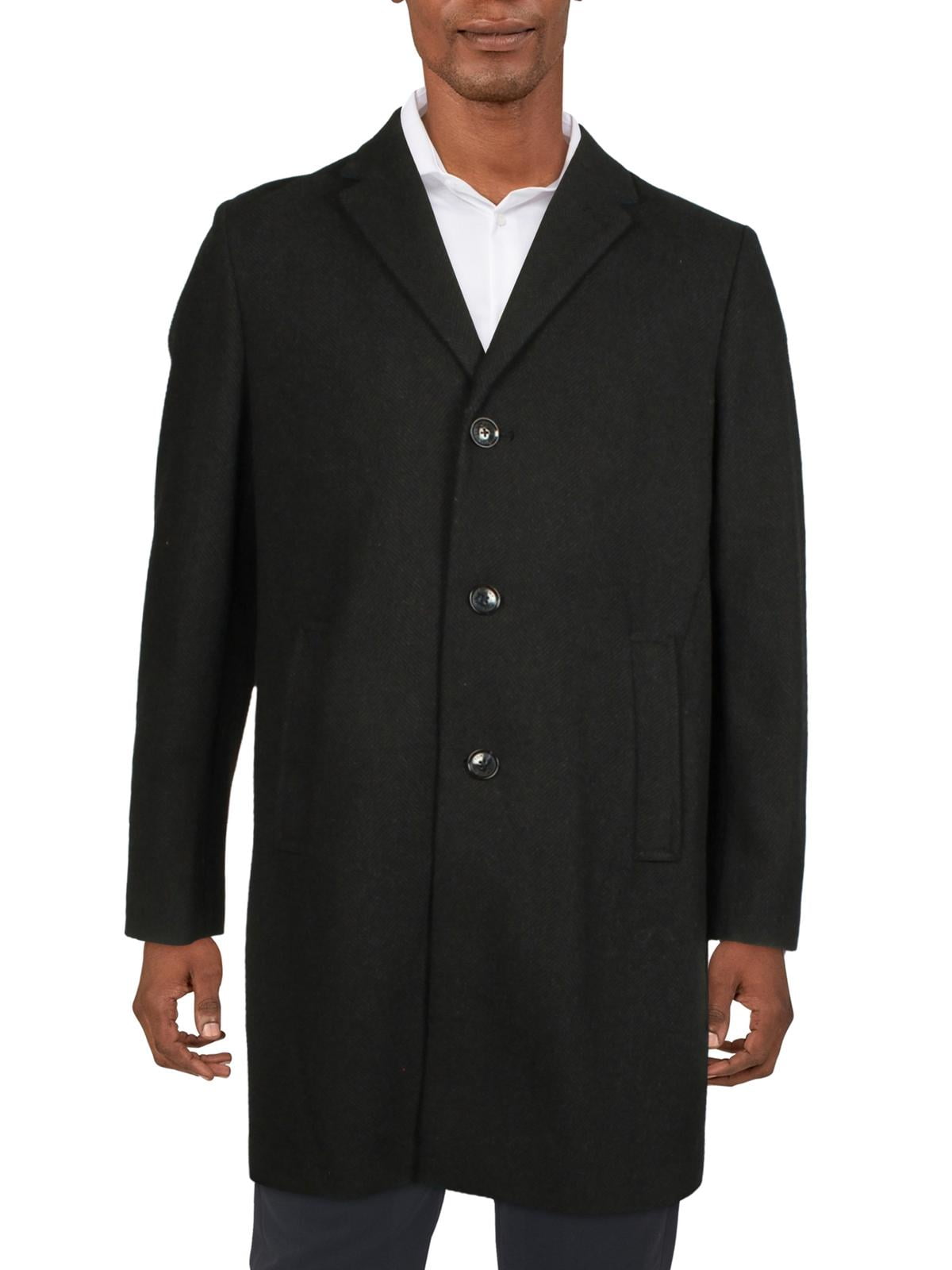 Tommy Hilfiger Mens Addison Wool Blend Midi Overcoat - Walmart.com