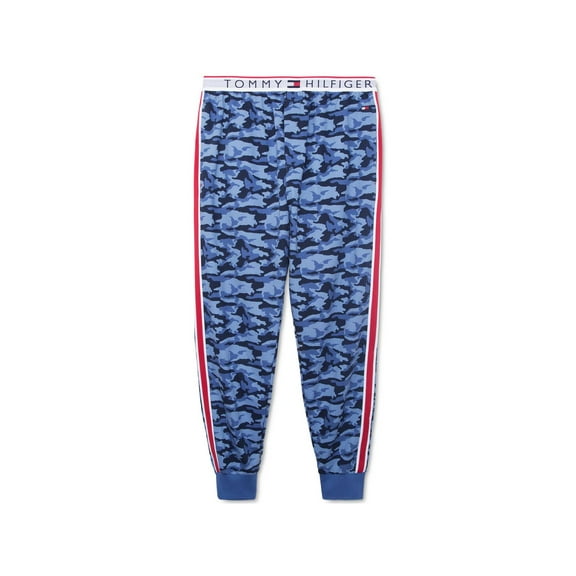 Tommy Hilfiger Mens Camouflage Jogger Pajama Bottoms Blue, XXL
