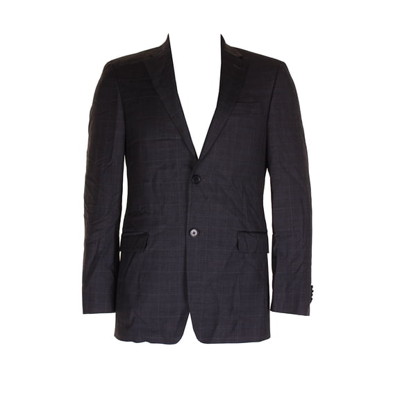 Tommy Hilfiger Mens Charcoal Flex Tailored To Move Plaid Jacket 36R