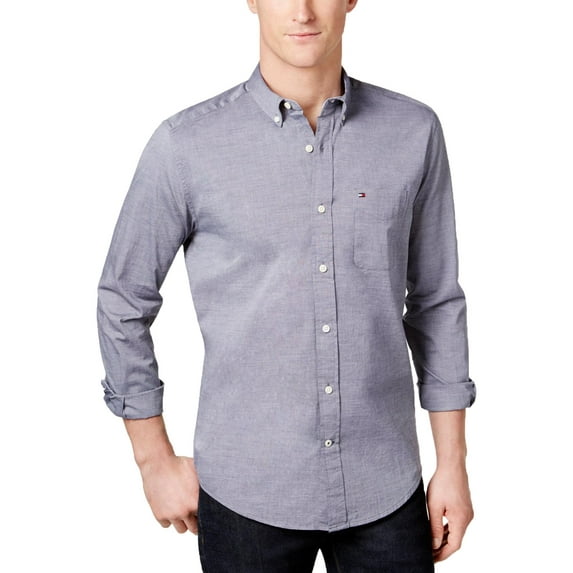 Tommy Hilfiger Mens Classic Fit Long Sleeves Button-Down Shirt
