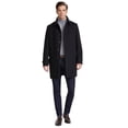 thumbnail image 1 of Tommy Hilfiger Mens Classic Fit Overcoat Coat 48 R Black Solid, 1 of 2