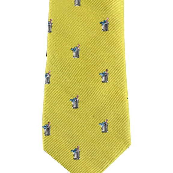 Tommy Hilfiger Mens Cocktail Self-tied Necktie, Yellow, One Size