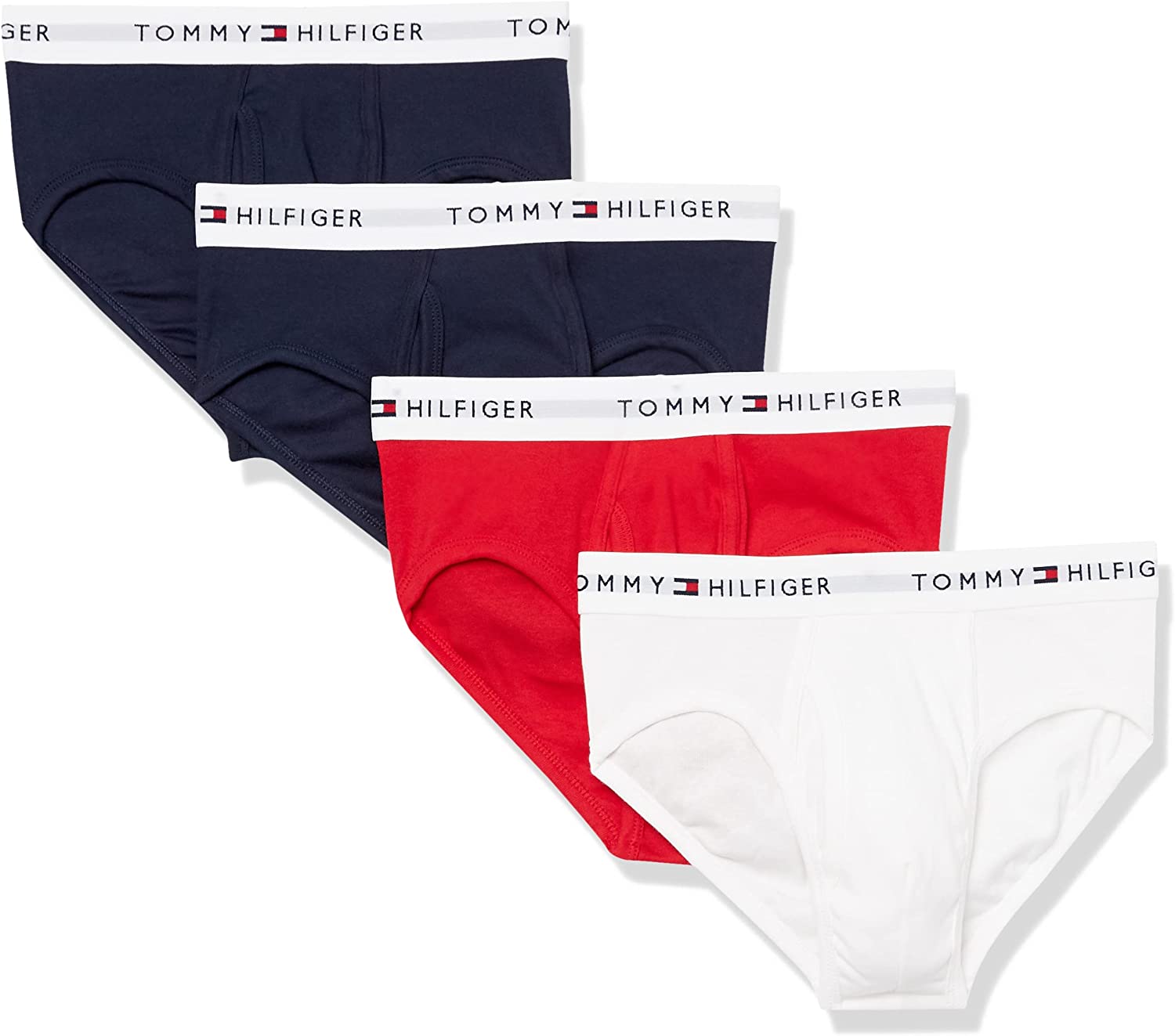 Tommy Hilfiger Mens Cotton Classics 4-Pack Brief Medium Mahogany