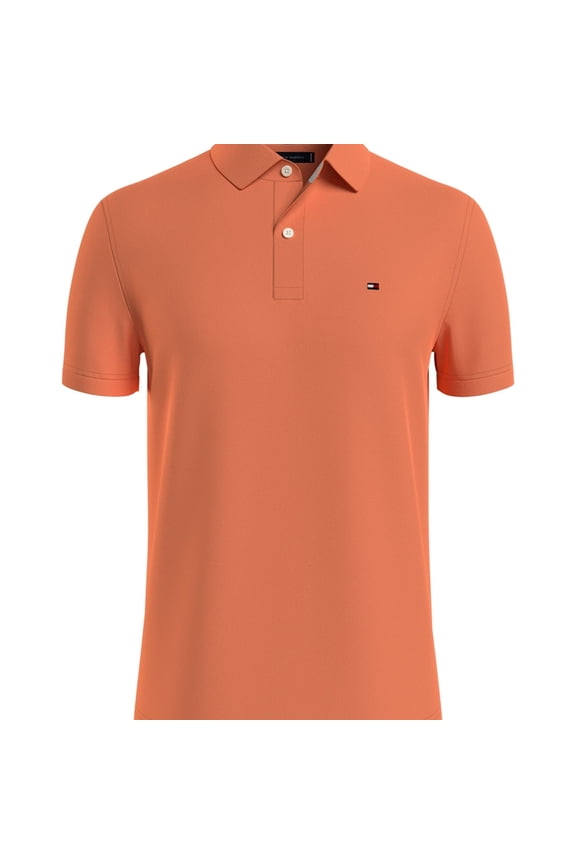 Mens Cotton Polo Shirt, Orange, Large