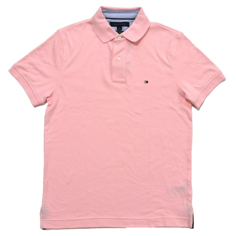 Tommy Hilfiger Mens Custom Fit Interlock Polo Shirt L Precious