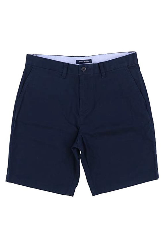 Mens Flat Front Shorts (30, Navy)