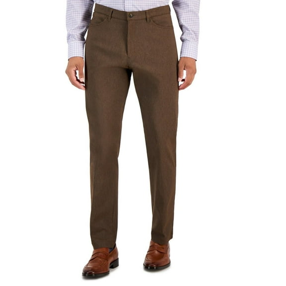 Tommy Hilfiger Men's TH Flex Modern Fit Four-Pocket Twill Pants Med Brown B4HP (30,30 in)
