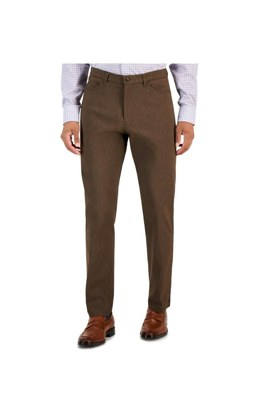 Men's TH Flex Modern Fit Four-Pocket Twill Pants Med Brown B4HP (30,30 in)