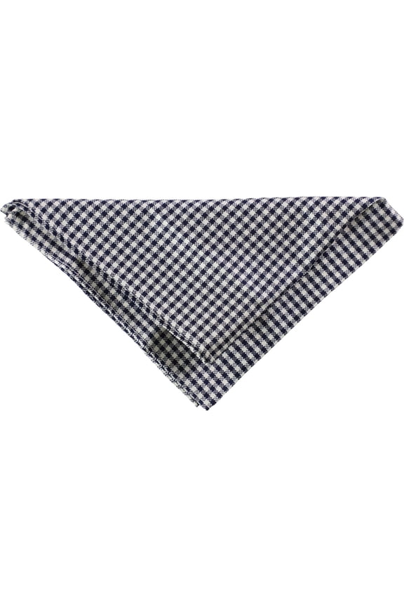 Mens Gingham Pocket Square, Black, One Size