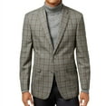 thumbnail image 1 of Tommy Hilfiger Mens Grid Two Button Blazer Jacket, Grey, 36 Regular, 1 of 1