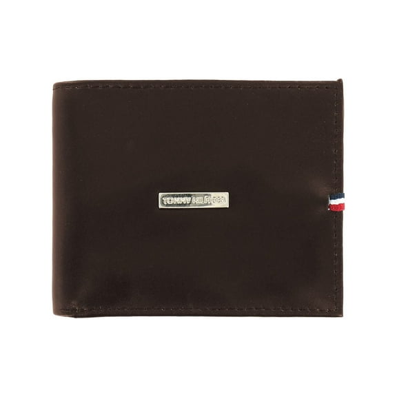Tommy Hilfiger Mens Leather Bi-Fold Wallet (One Size Fits All, Brown)