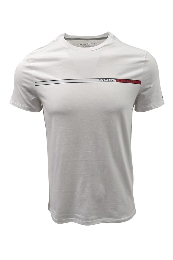 Mens Line Crewneck T-Shirt (Small, White (Line Logo))