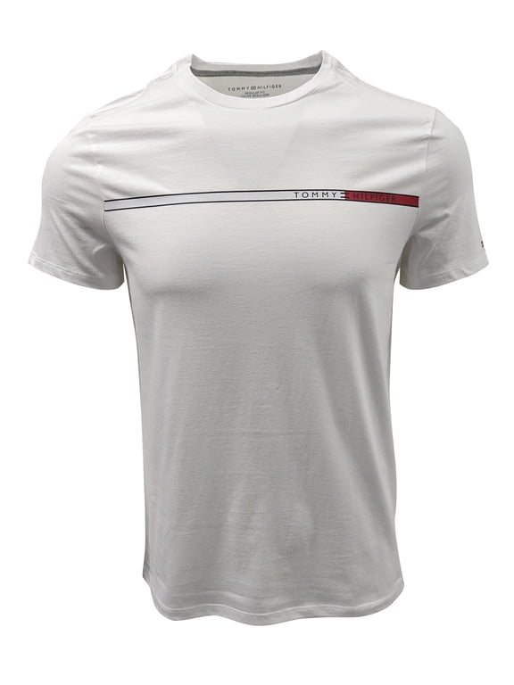 Mens Line Crewneck T-Shirt (Small, White (Line Logo))