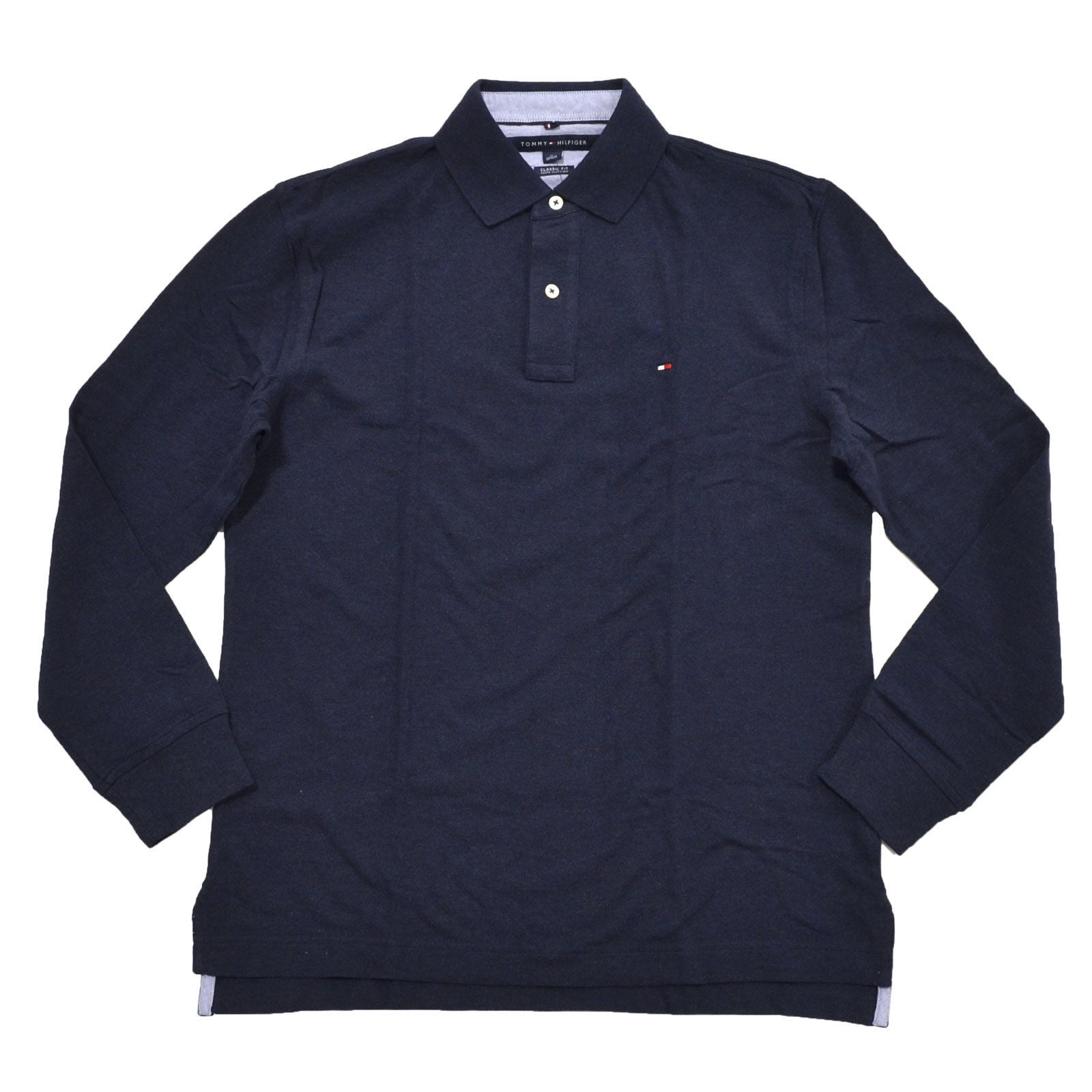 Tommy Hilfiger Mens Long Sleeve Mesh Polo Shirt