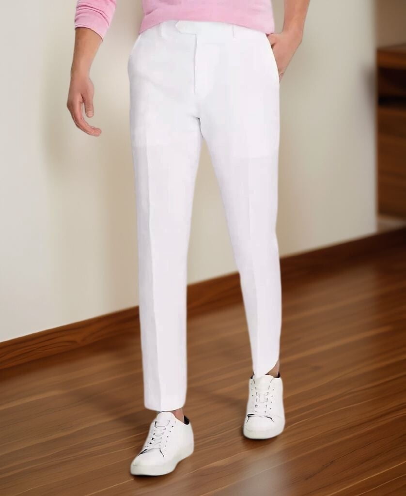 tommy hilfiger men's modern fit dress pants Tommy Hilfiger Men's Modern-Fit Th Flex Stretch Chambray Suit Separate Pants - White