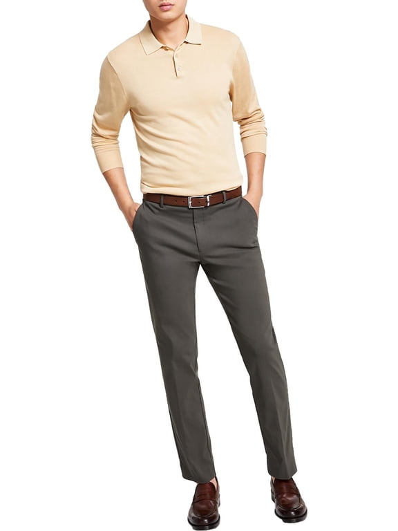 Men's Modern-Fit TH Flex Stretch Solid Performance Pants Olive 32x32