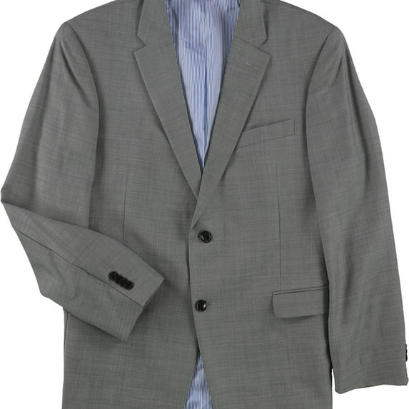 Tommy Hilfiger Mens Modern Fit Sportcoat Two Button Blazer Jacket, Grey, 44 Long