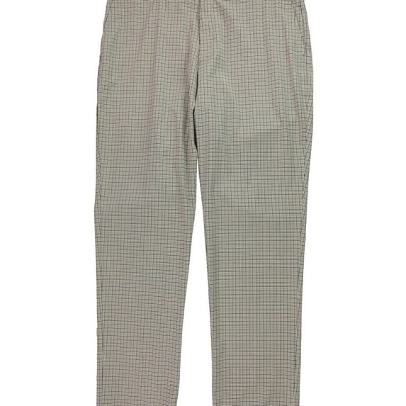 Tommy Hilfiger Mens TH Flex Stretch Plaid Casual Trouser Pants, Multicoloured, 36W x 32L