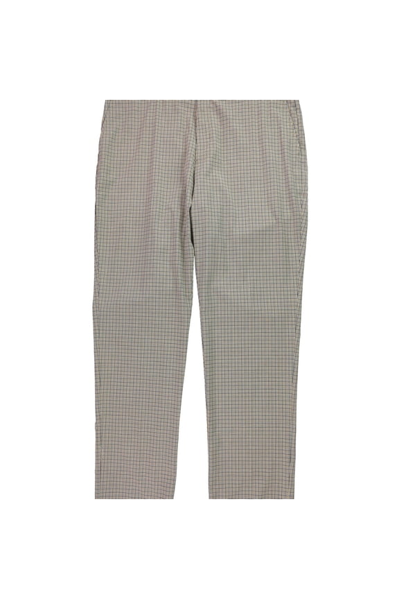 Mens TH Flex Stretch Plaid Casual Trouser Pants, Multicoloured, 33W x 32L