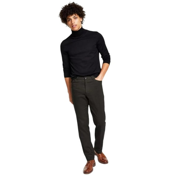 Tommy Hilfiger Mens Modern Fit Twill Flex Dress Pants Olive 34 x 30