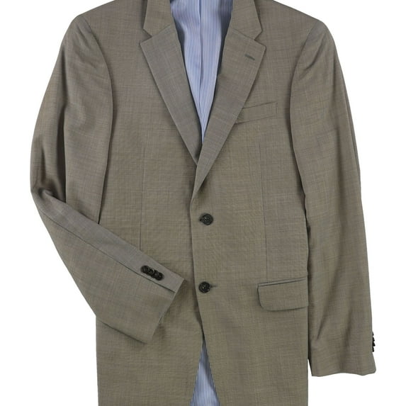 Tommy Hilfiger Mens Modern Fit Two Button Blazer Jacket, Brown, 38 Long