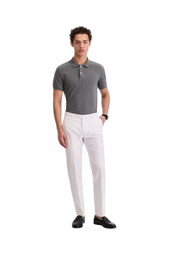 Mens Modern fit Linen Dress Pants 32 / 30 White Solid